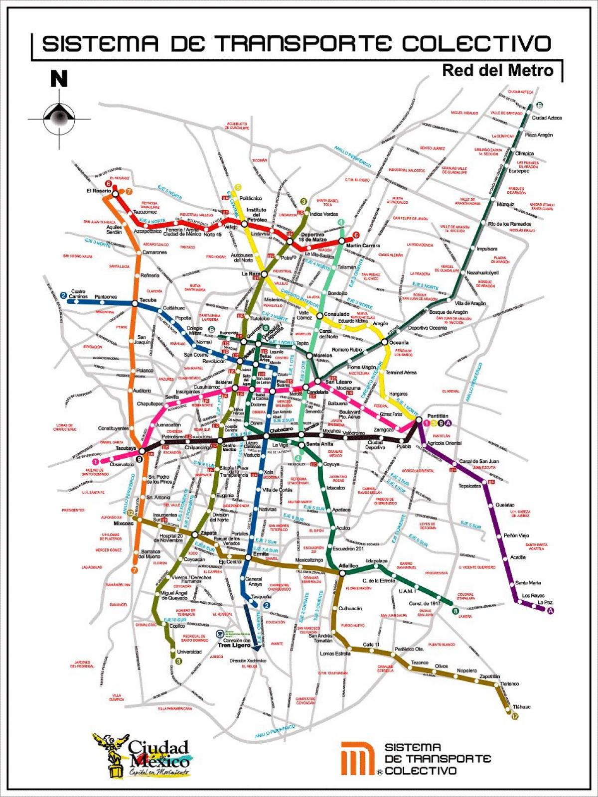 žemėlapis meksikas tranzito