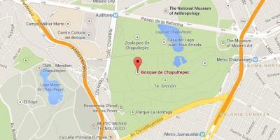 Chapultepec parko žemėlapis