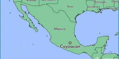 Coyoacan Meksikos Miesto žemėlapis