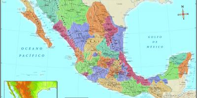 Žemėlapis Meksika Miestas, pašto kodas