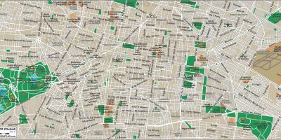 Meksikos Miesto gatvių žemėlapis