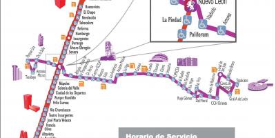 Žemėlapis metrobus meksikas