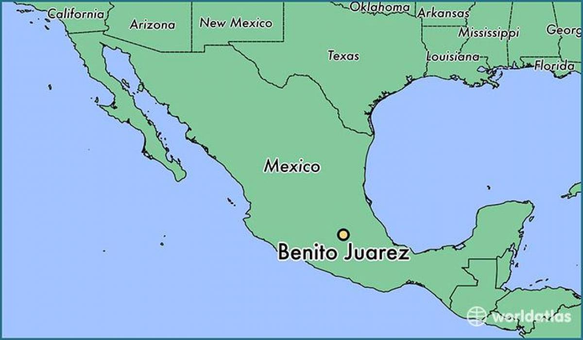 benito juarez Meksikos žemėlapis