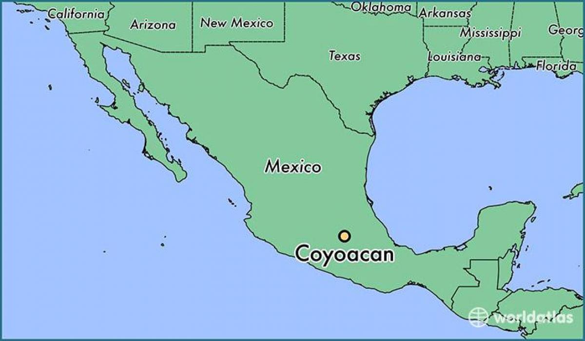 coyoacan Meksikos Miesto žemėlapis
