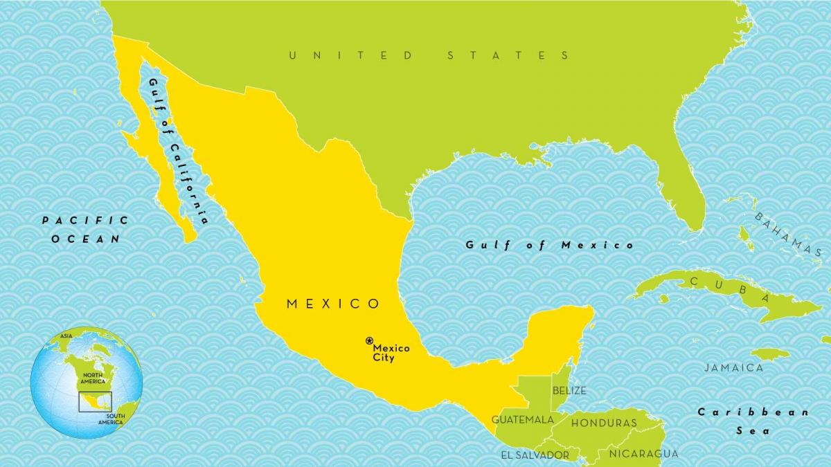 žemėlapis meksikas