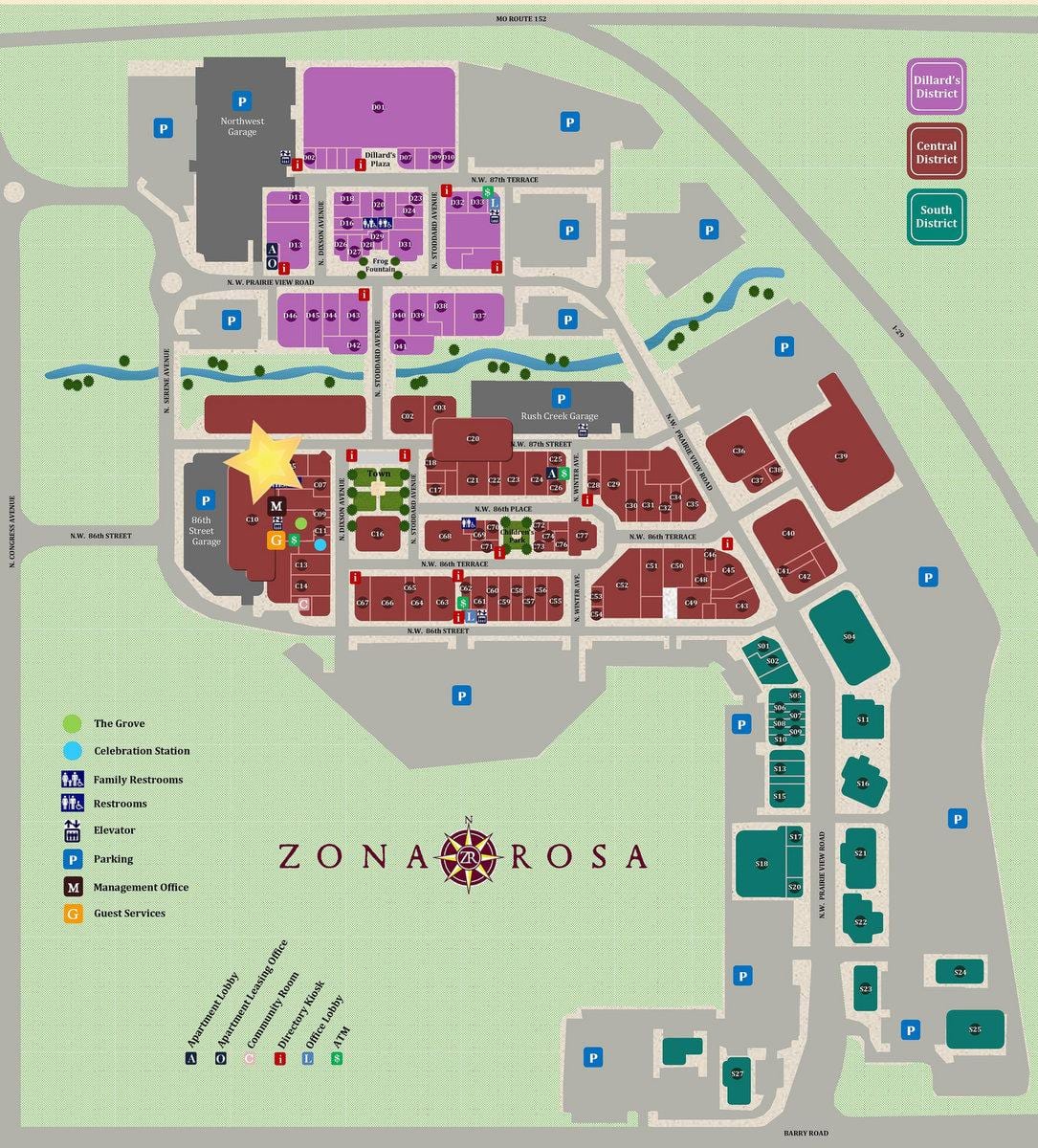 zona rosa Meksikos Miesto žemėlapis