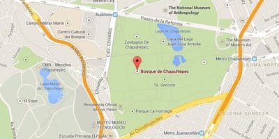 Chapultepec parko žemėlapis