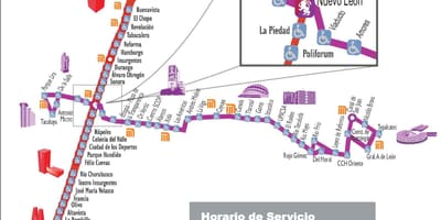 Žemėlapis metrobus meksikas